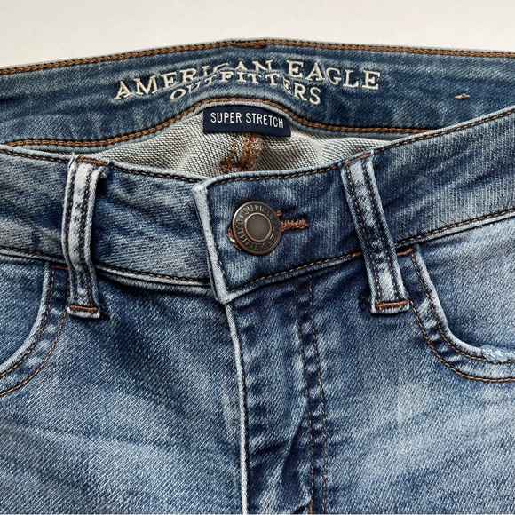 American Eagle Women’s Denim Knit Jeggings- Size 4 Regular - Picture 4 of 10
